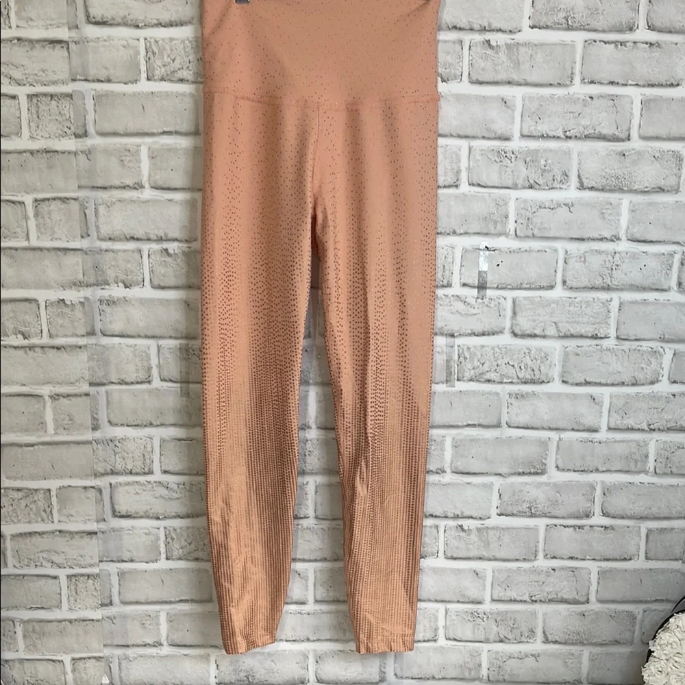 Beyond Yoga Pink with Gold Dots High-Rise Leggings Size S - Picture 3 of 9